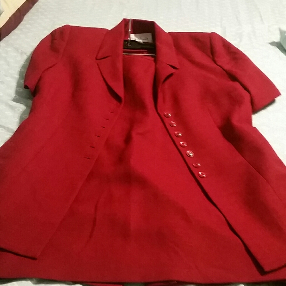 Skirt suit maroon business very professional